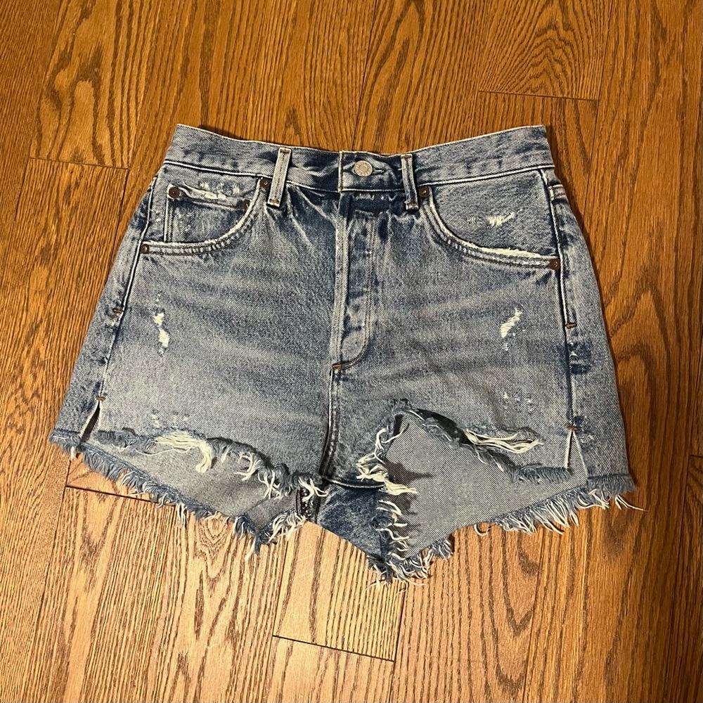 AGOLDE denim cutoff shorts